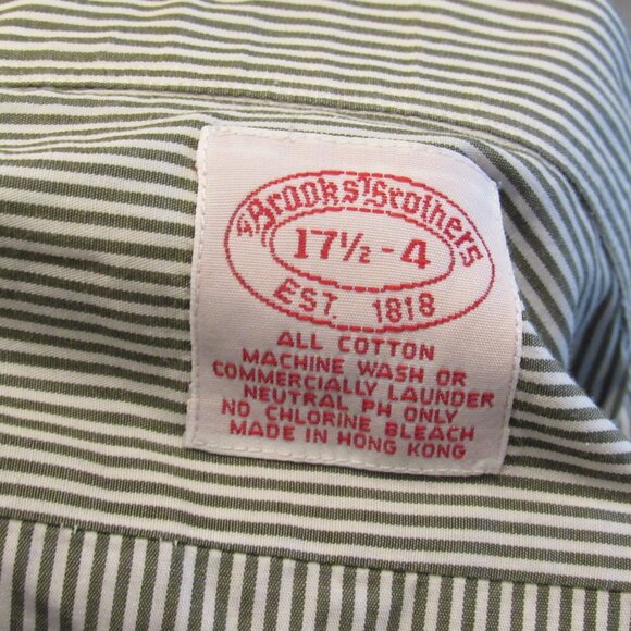 Brooks Brothers Men's Shirt French Cuffs Black and White Stripes Cotton XXL - Picture 8 of 8